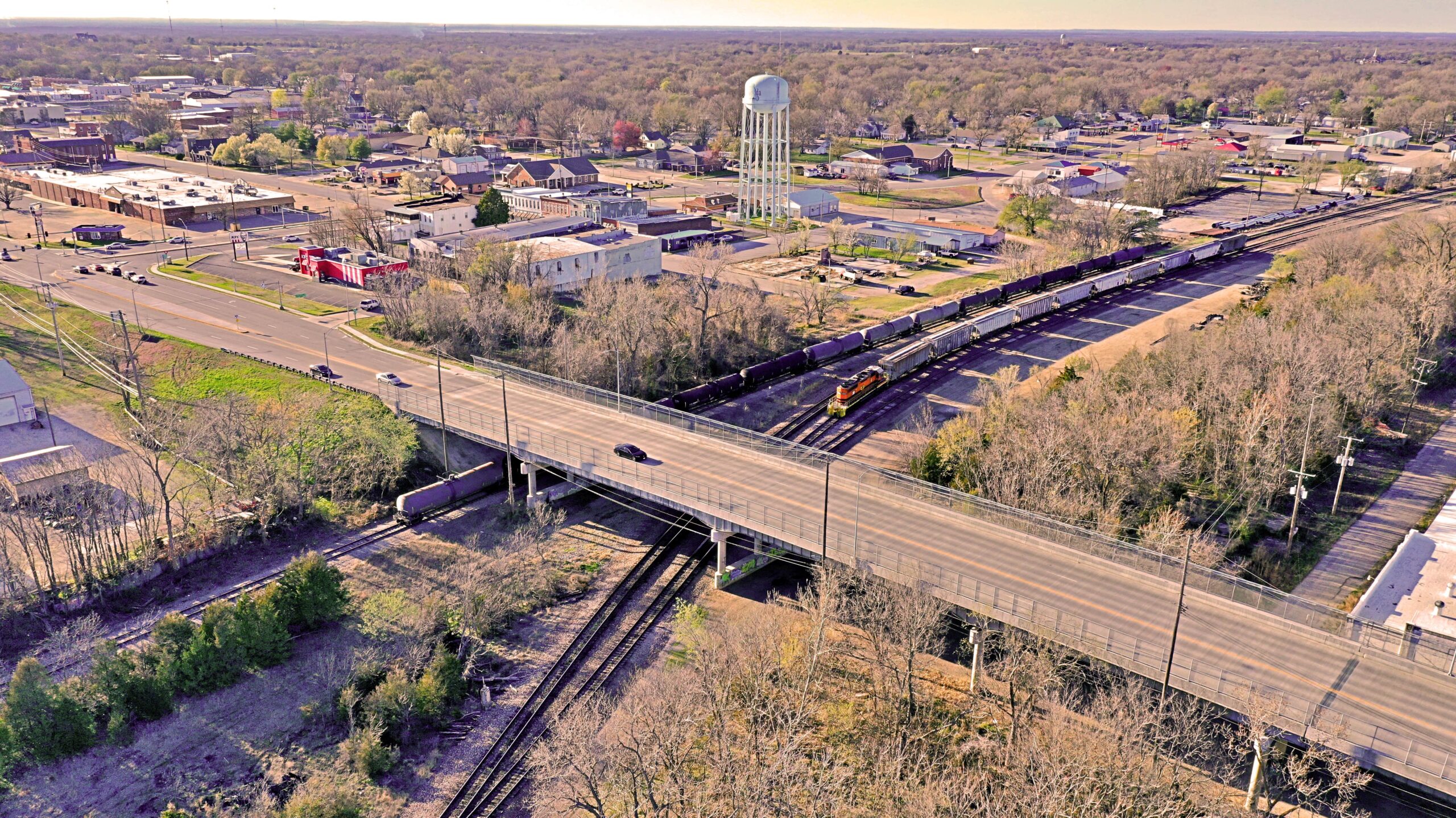 Route 54 bridge deck overlay overview photo